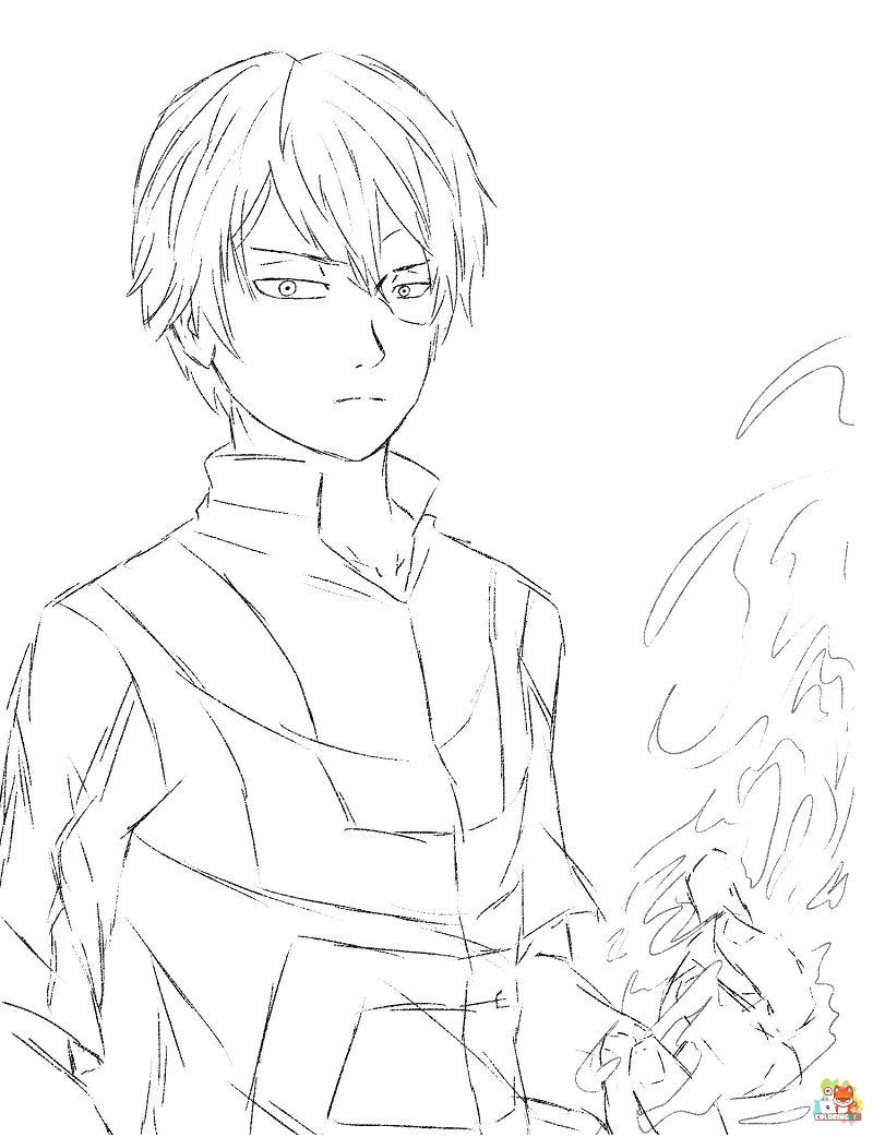 Free todoroki coloring pages for kids