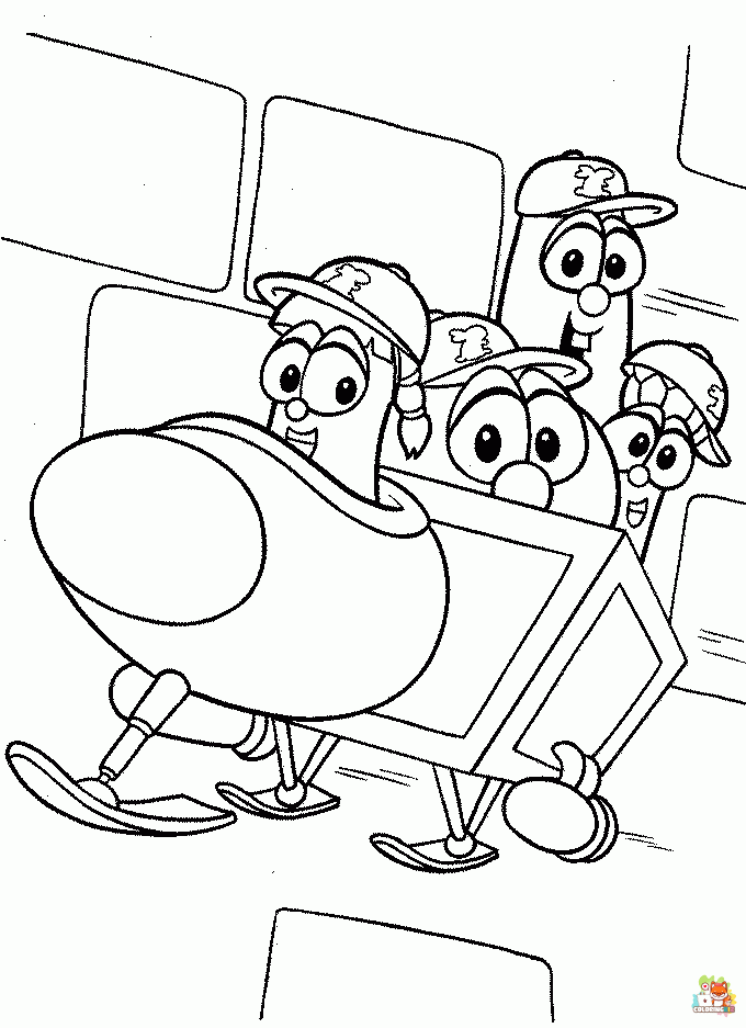 Free veggie tales coloring pages for kids