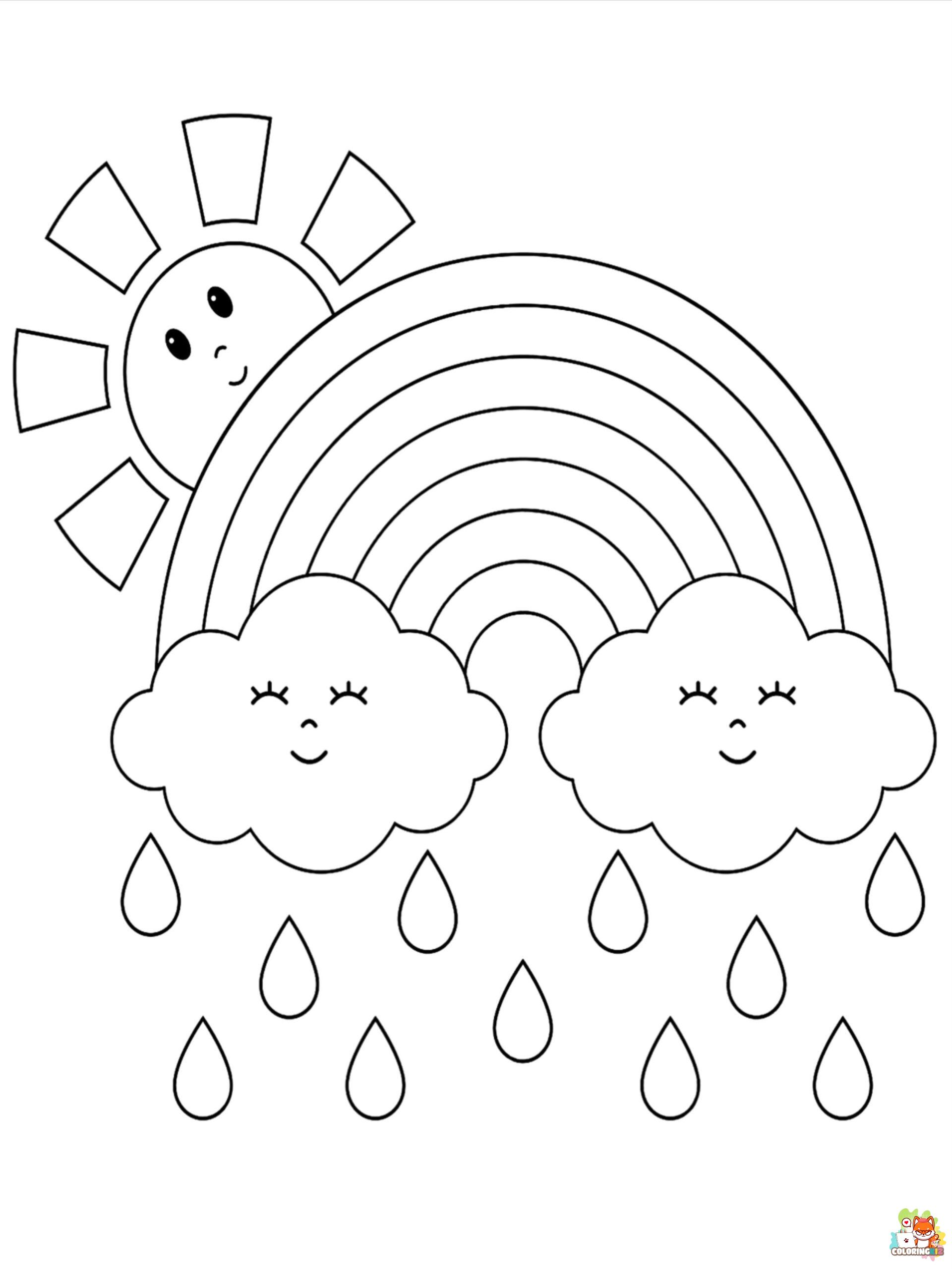 Free weather coloring pages for kids