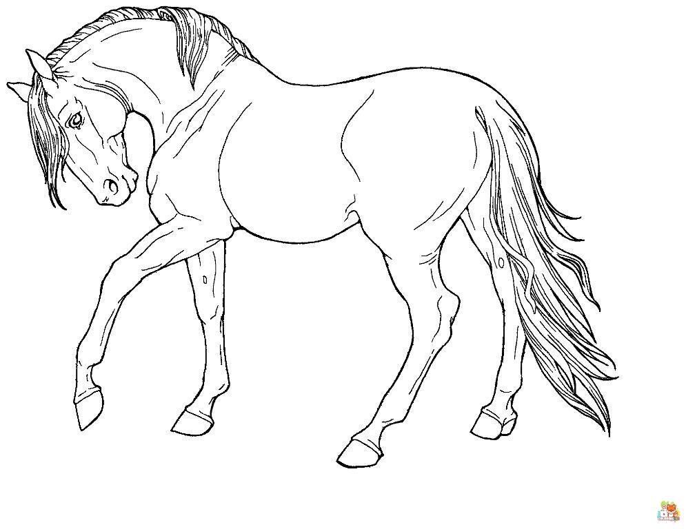 Free wild horse coloring pages for kids