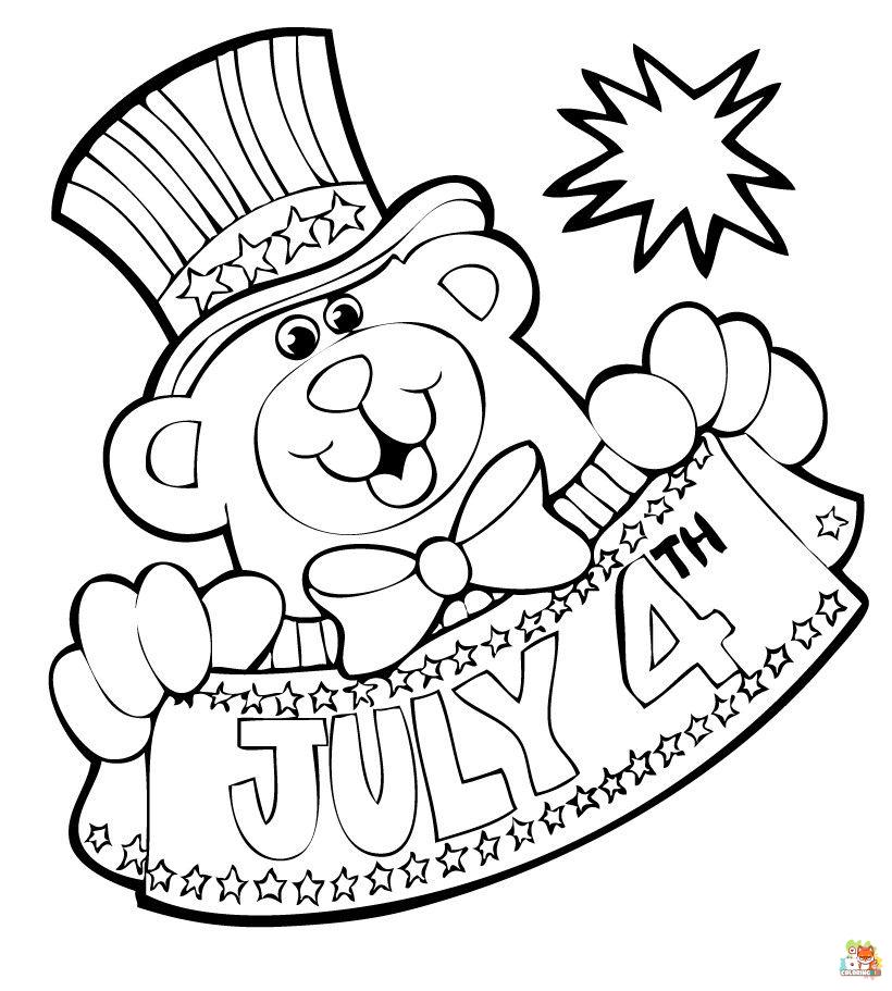 Happy 4th of July coloring pages