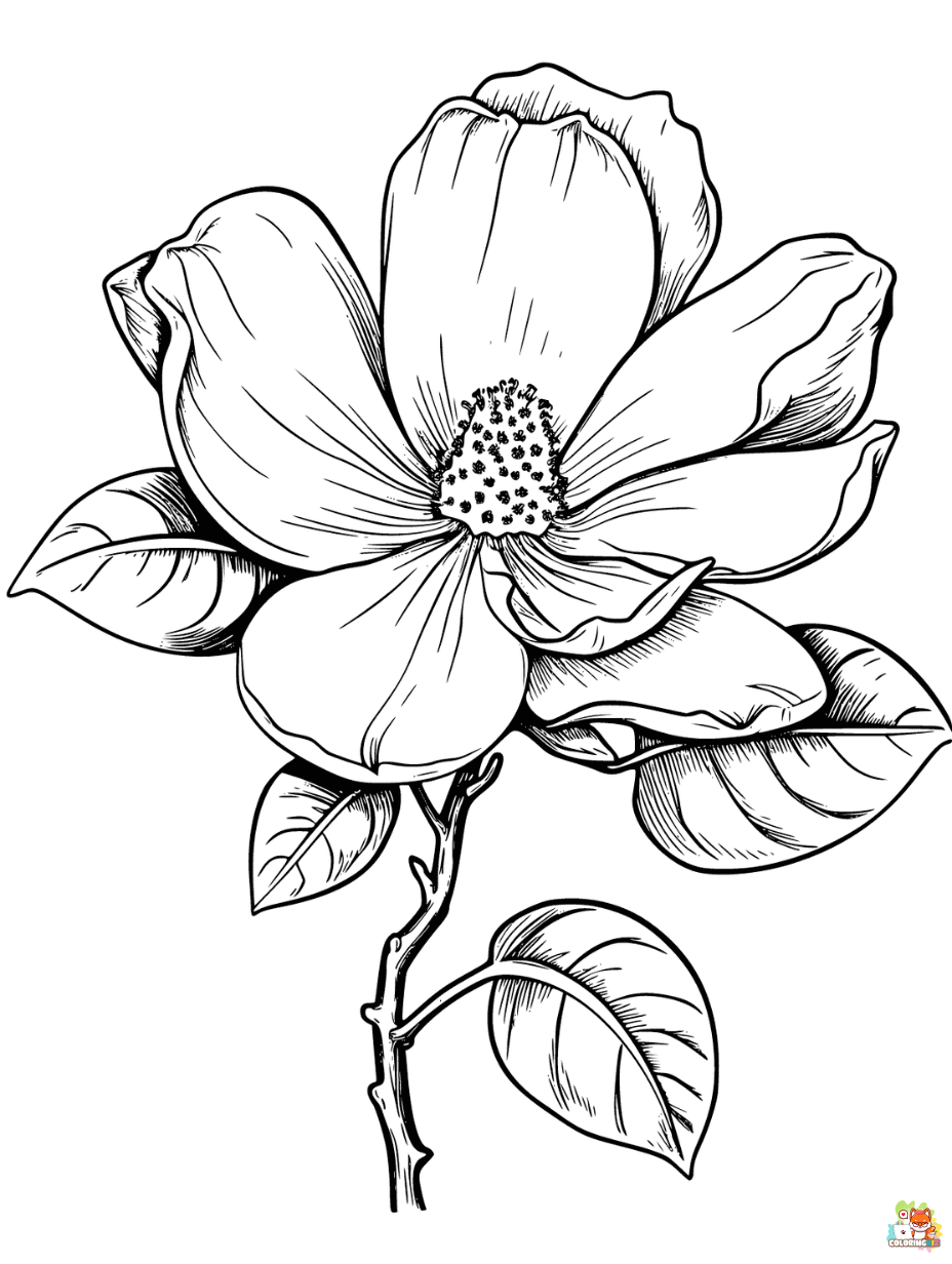 Magnolia Coloring Pages free