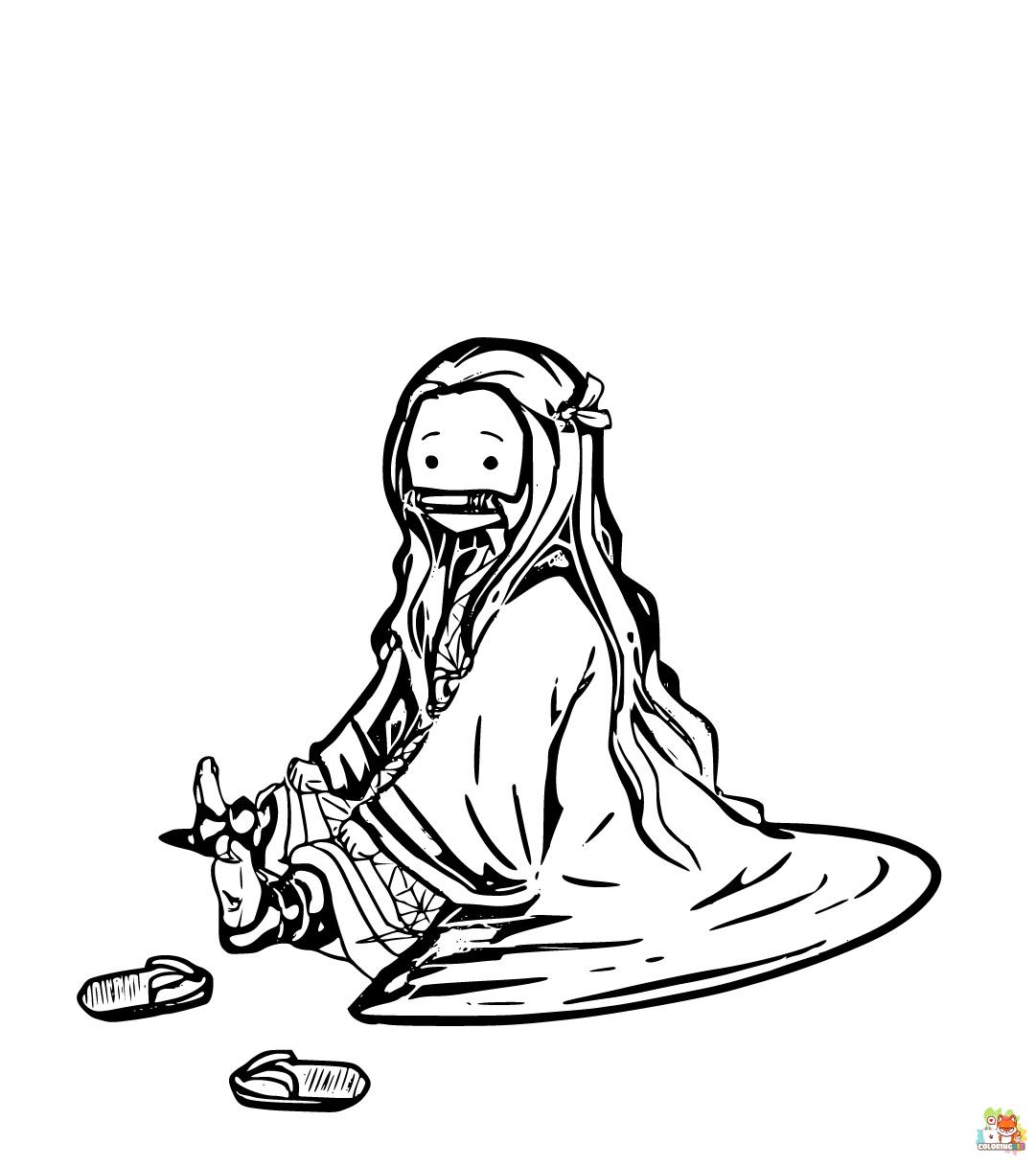 Nezuko Coloring Pages 25