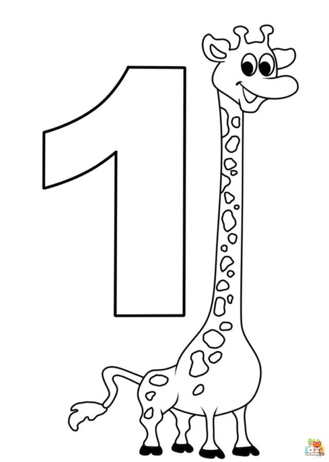 Number 1 coloring pages 3