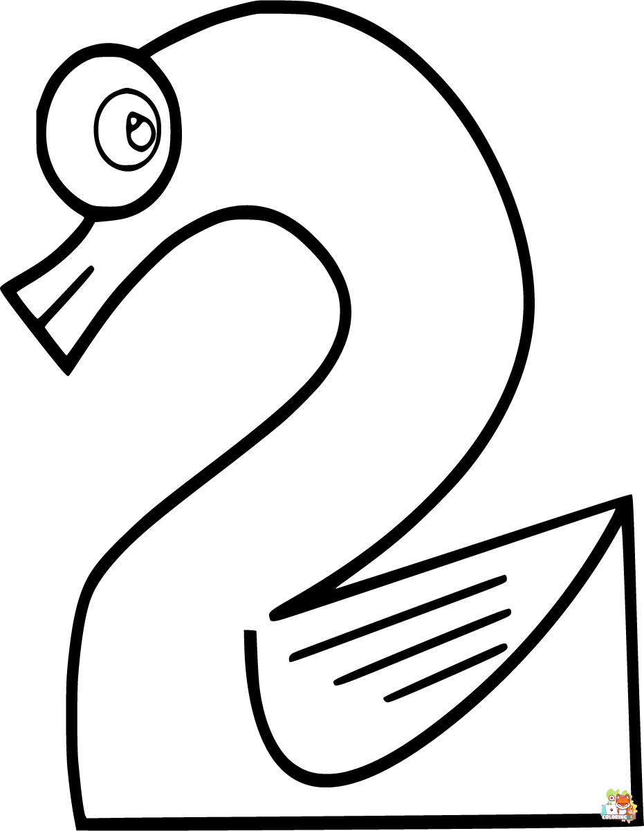 Number 2 coloring pages 1