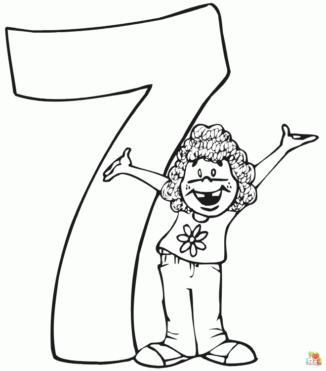 Number 7 coloring pages 1