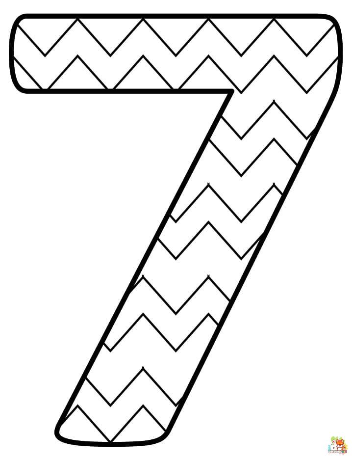Number 7 coloring pages free