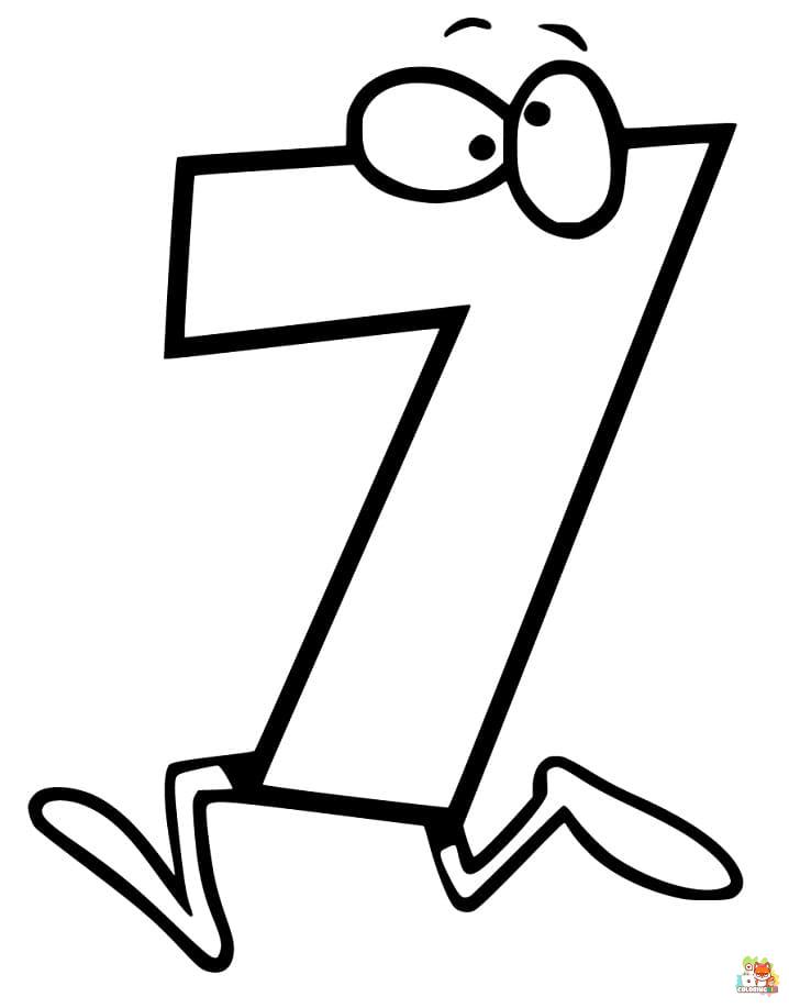 Number 7 coloring pages printable free