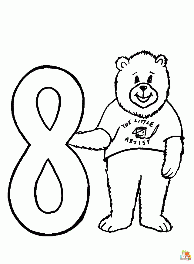 Number 8 coloring pages 1