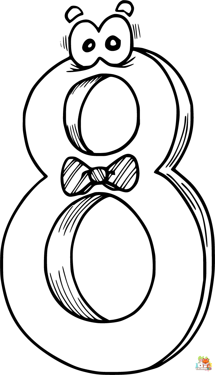 Number 8 coloring pages 2