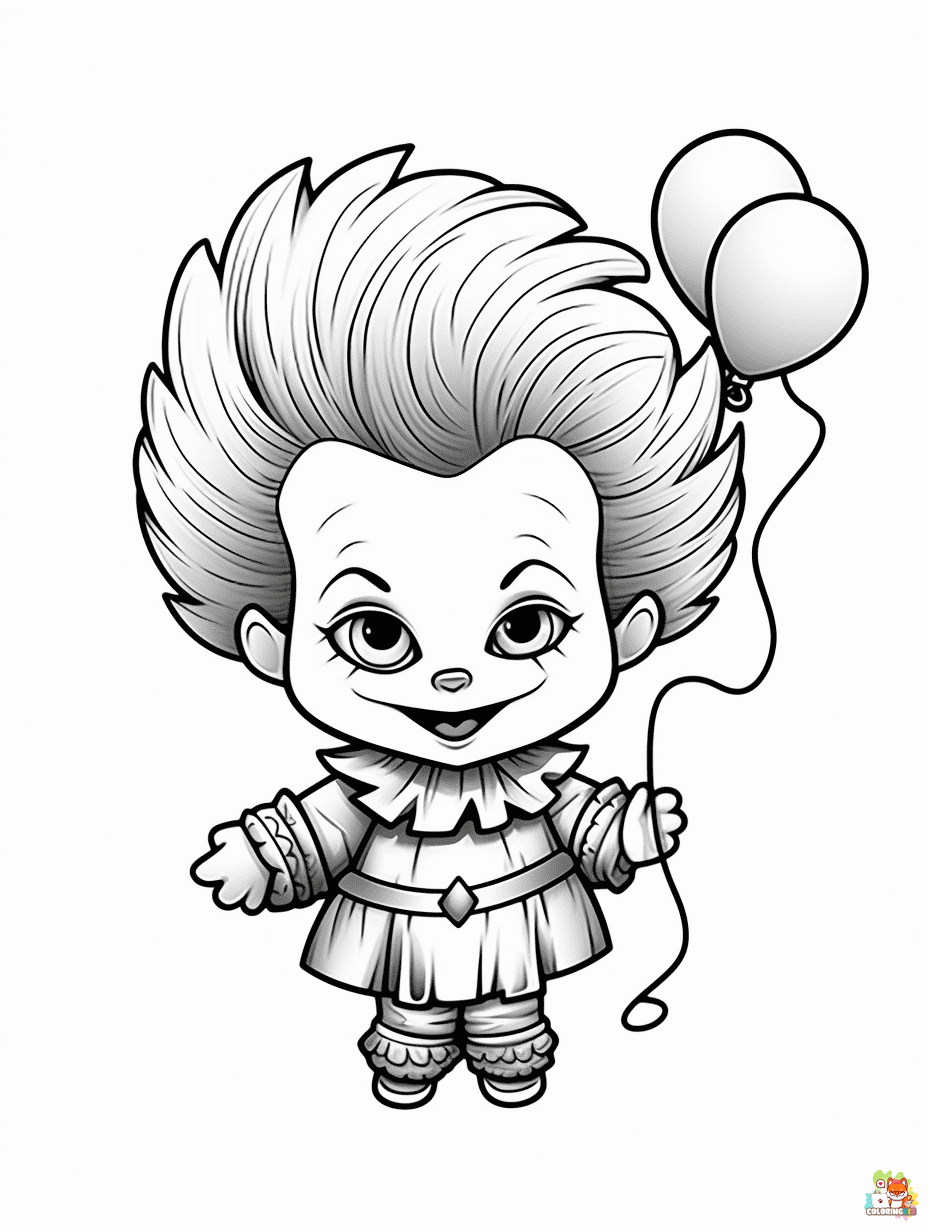 Pennywise coloring pages free