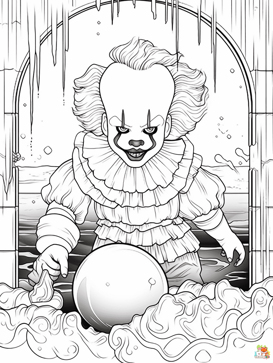 Pennywise coloring pages printable free