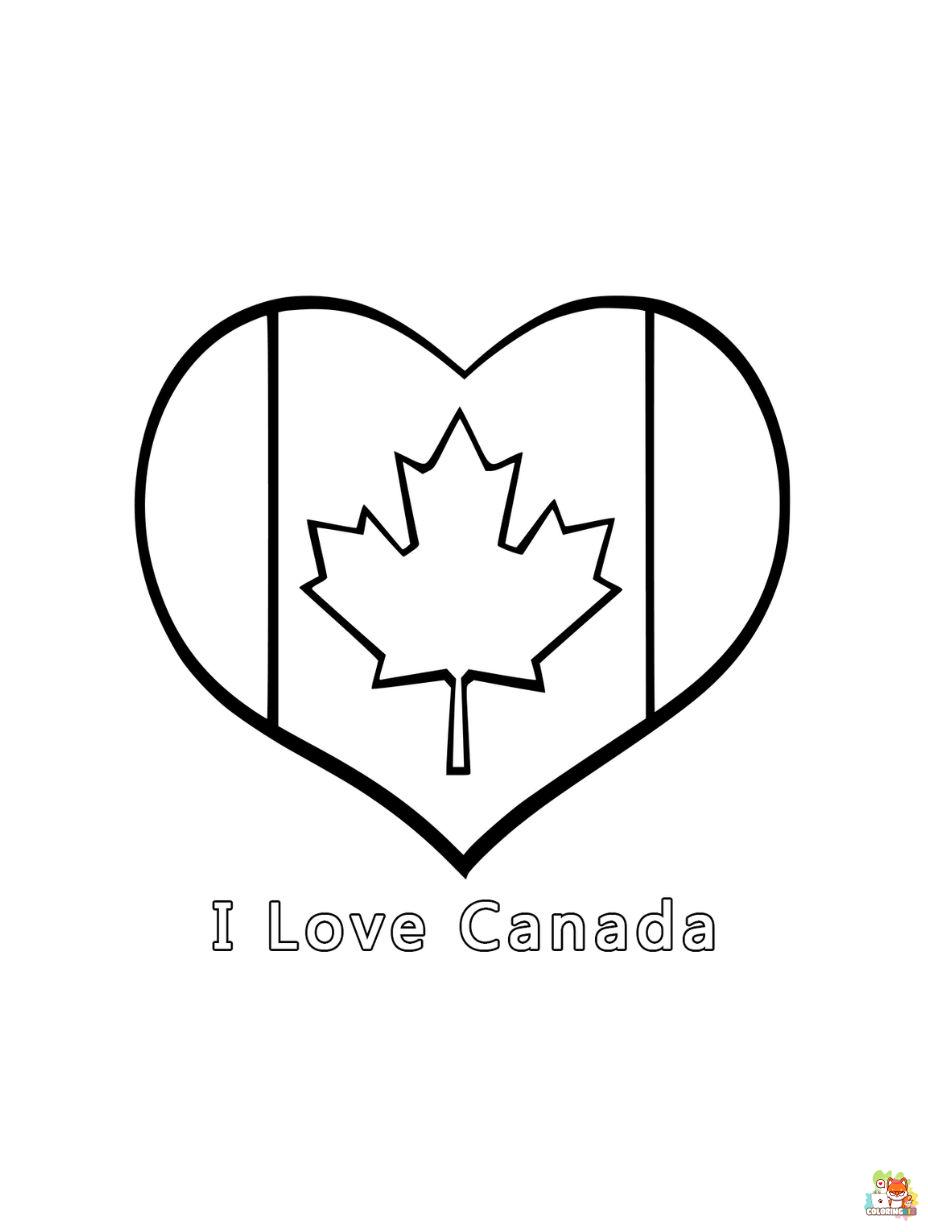 Printable Canada Day coloring sheets