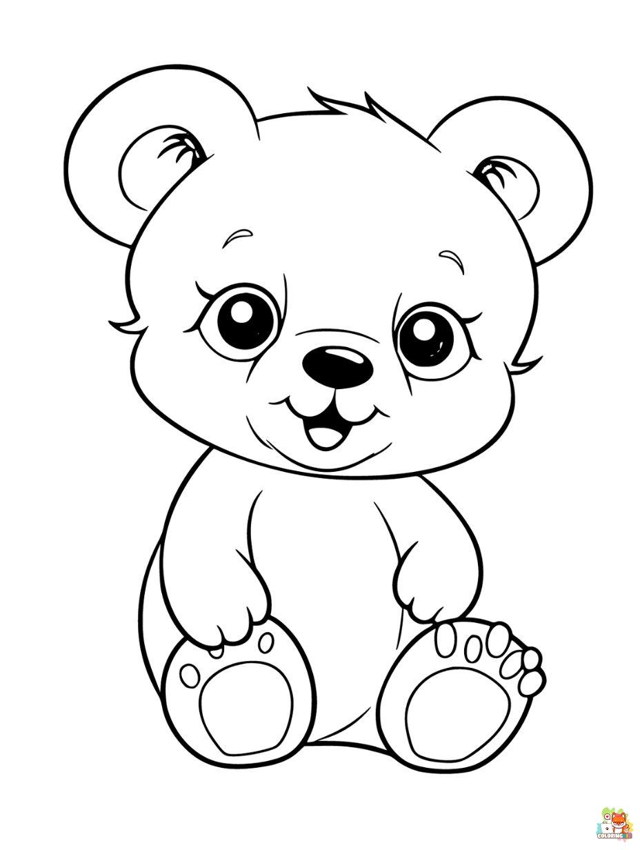Printable Teddy Bear coloring sheets