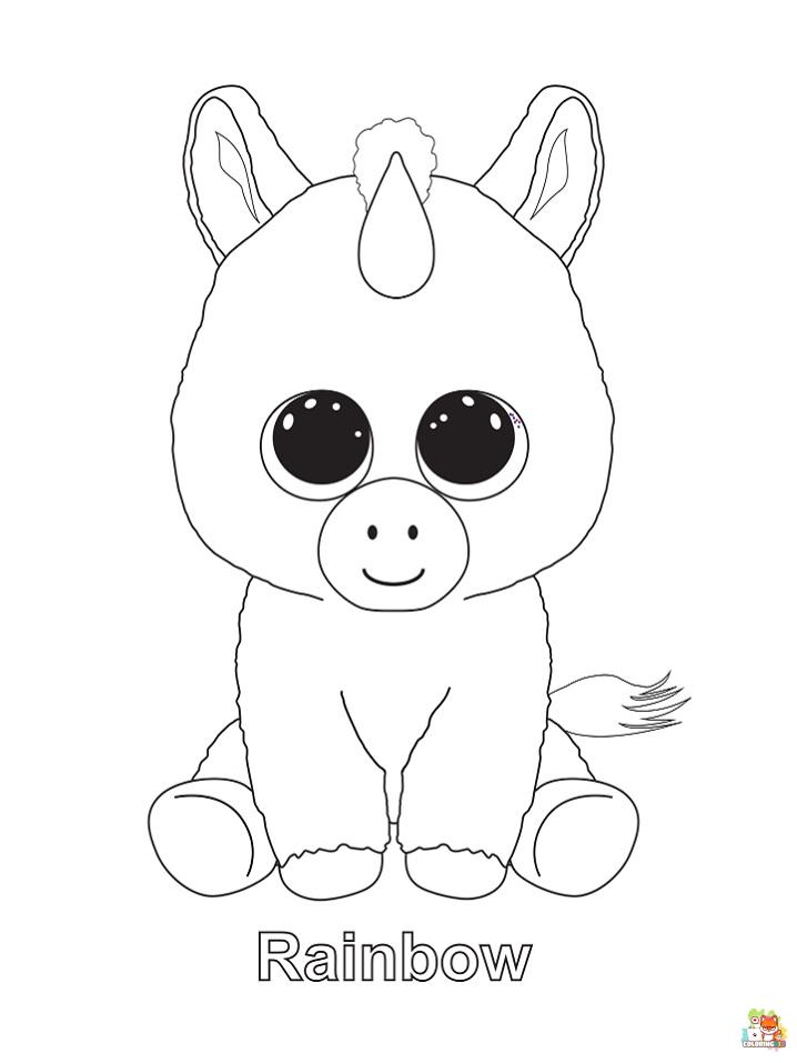 Printable beanie boo coloring sheets