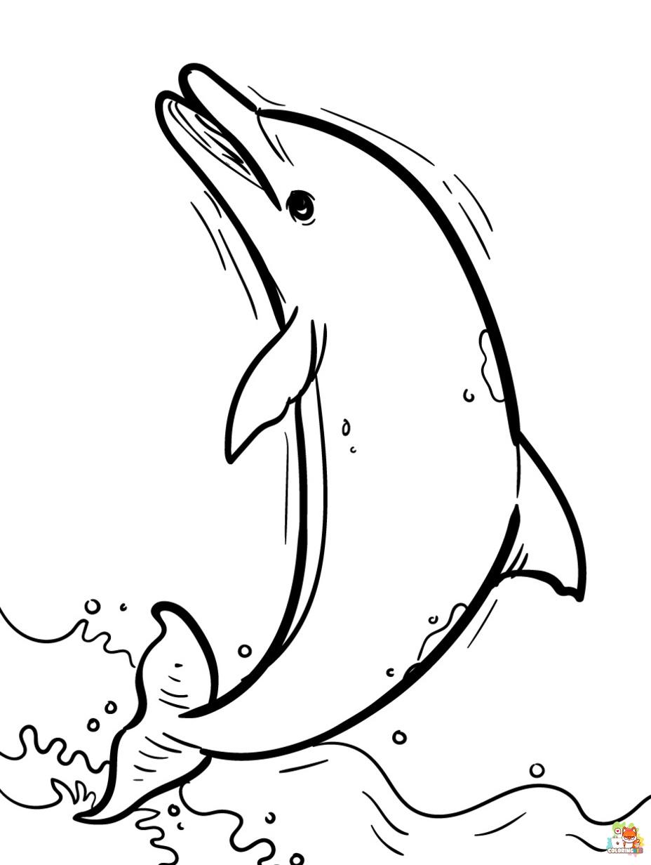 Printable dolphins coloring sheets