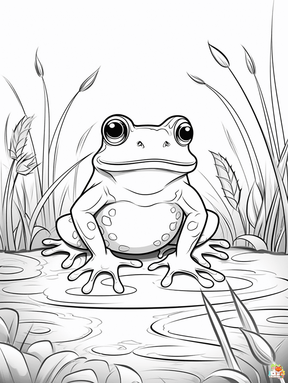 Printable frog coloring sheets