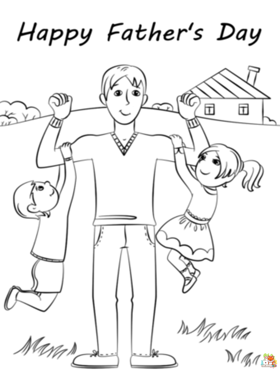 Printable happy fathers day coloring sheets