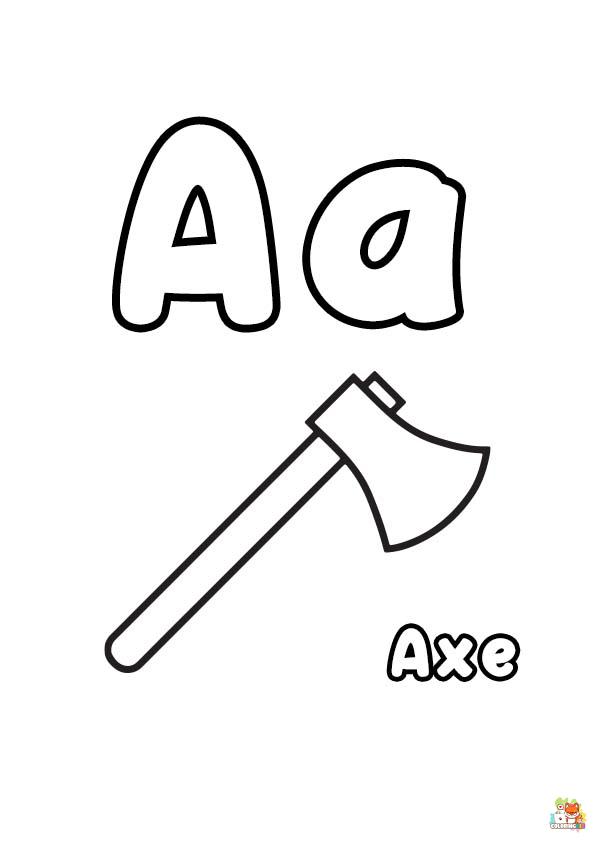Printable letter a coloring sheets