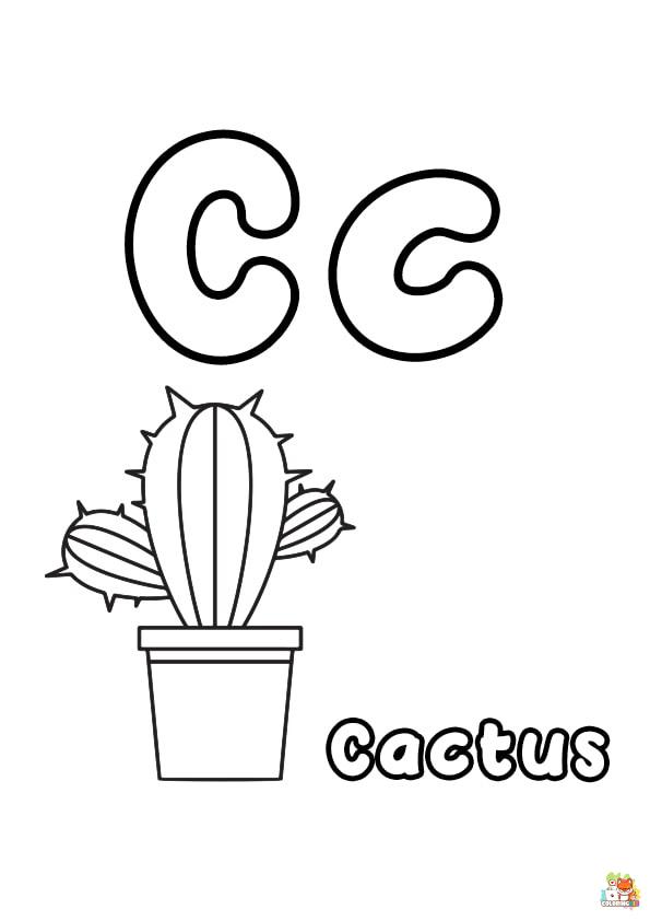 Printable letter c coloring sheets