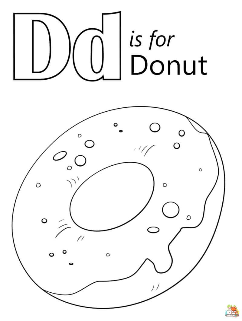 Printable letter d coloring sheets