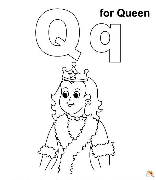 Printable letter q coloring sheets
