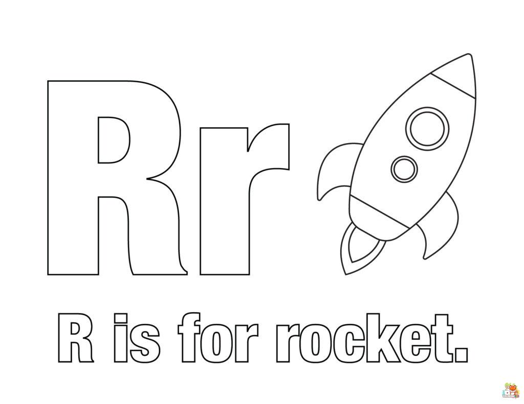 Printable letter r coloring sheets