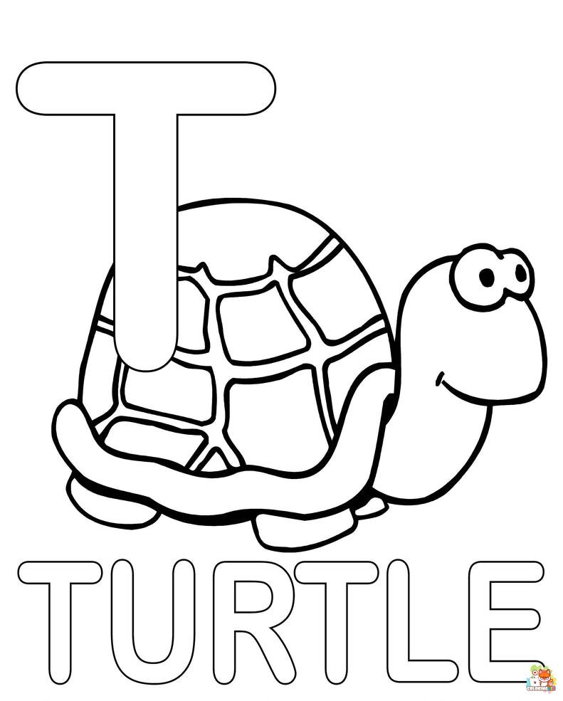 Printable letter t coloring sheets