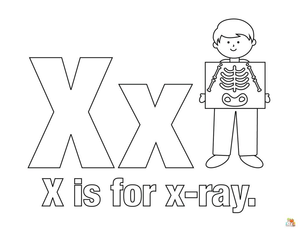 Printable letter x coloring sheets