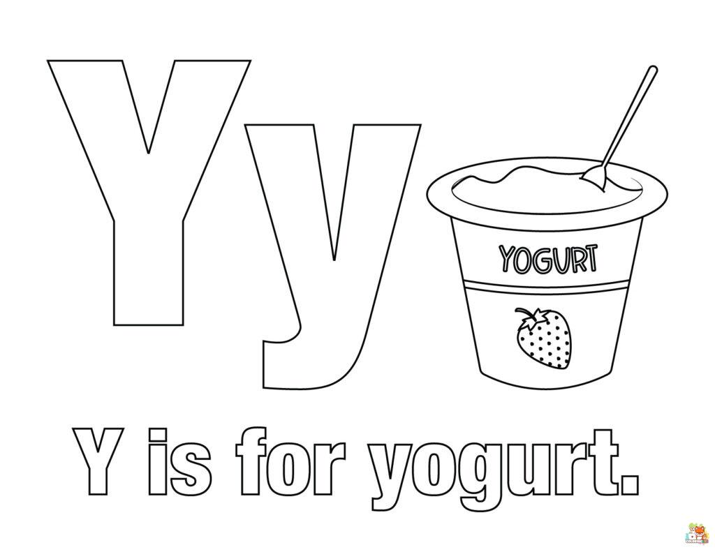 Printable letter y coloring sheets