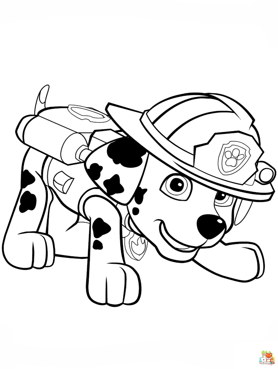 Printable marshall fire truck coloring sheets