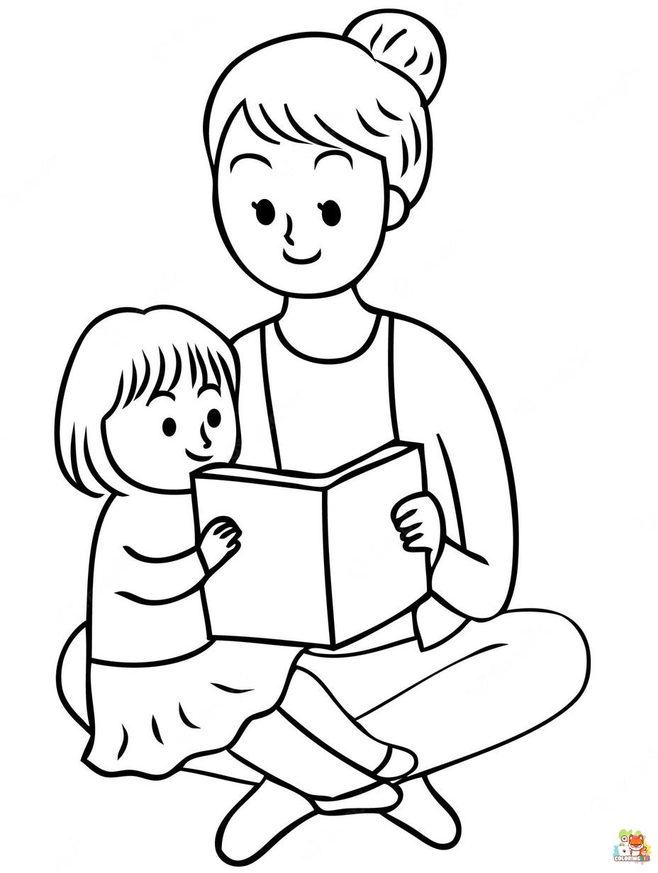 Printable mommy coloring sheets