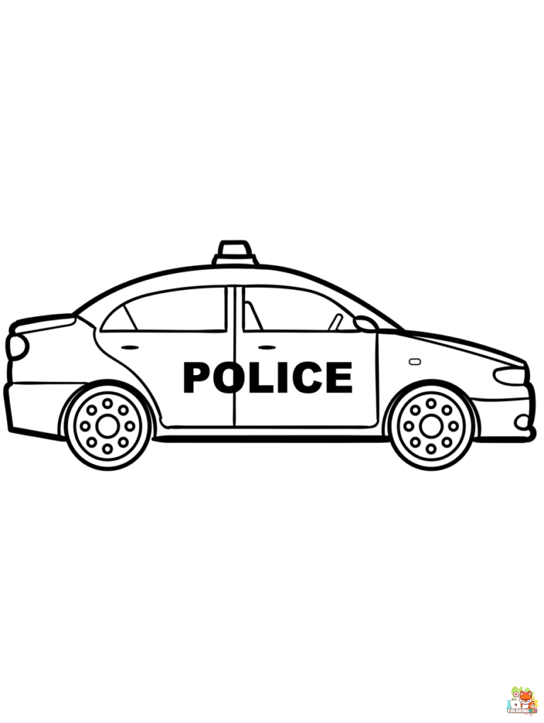 Printable police car coloring sheets