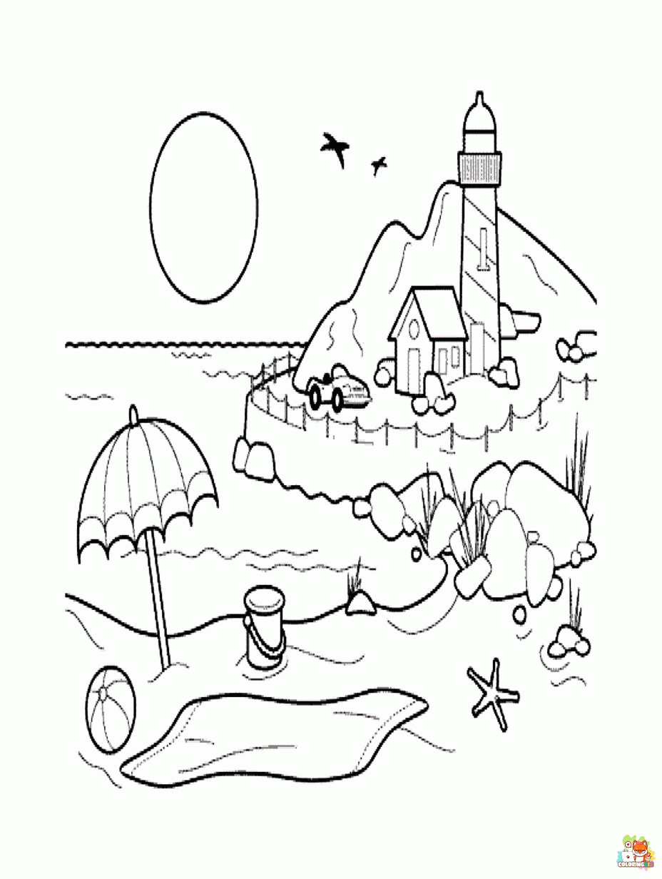 Printable scenic coloring sheets
