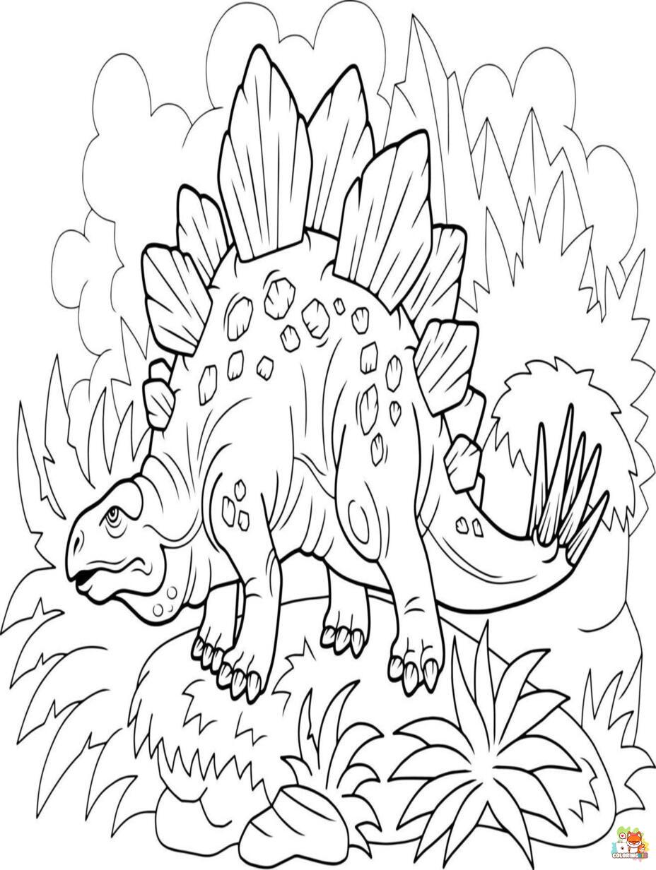 Printable stegosaurus coloring sheets