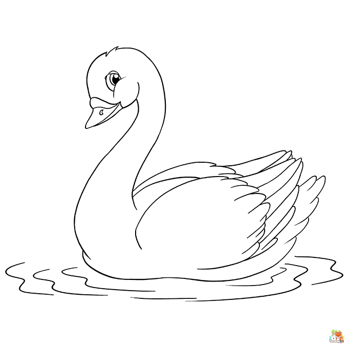 Printable swan coloring sheets