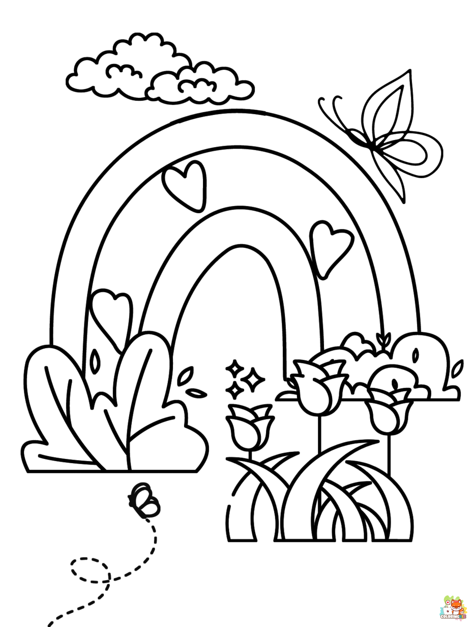 Printable the first day of spring coloring sheets