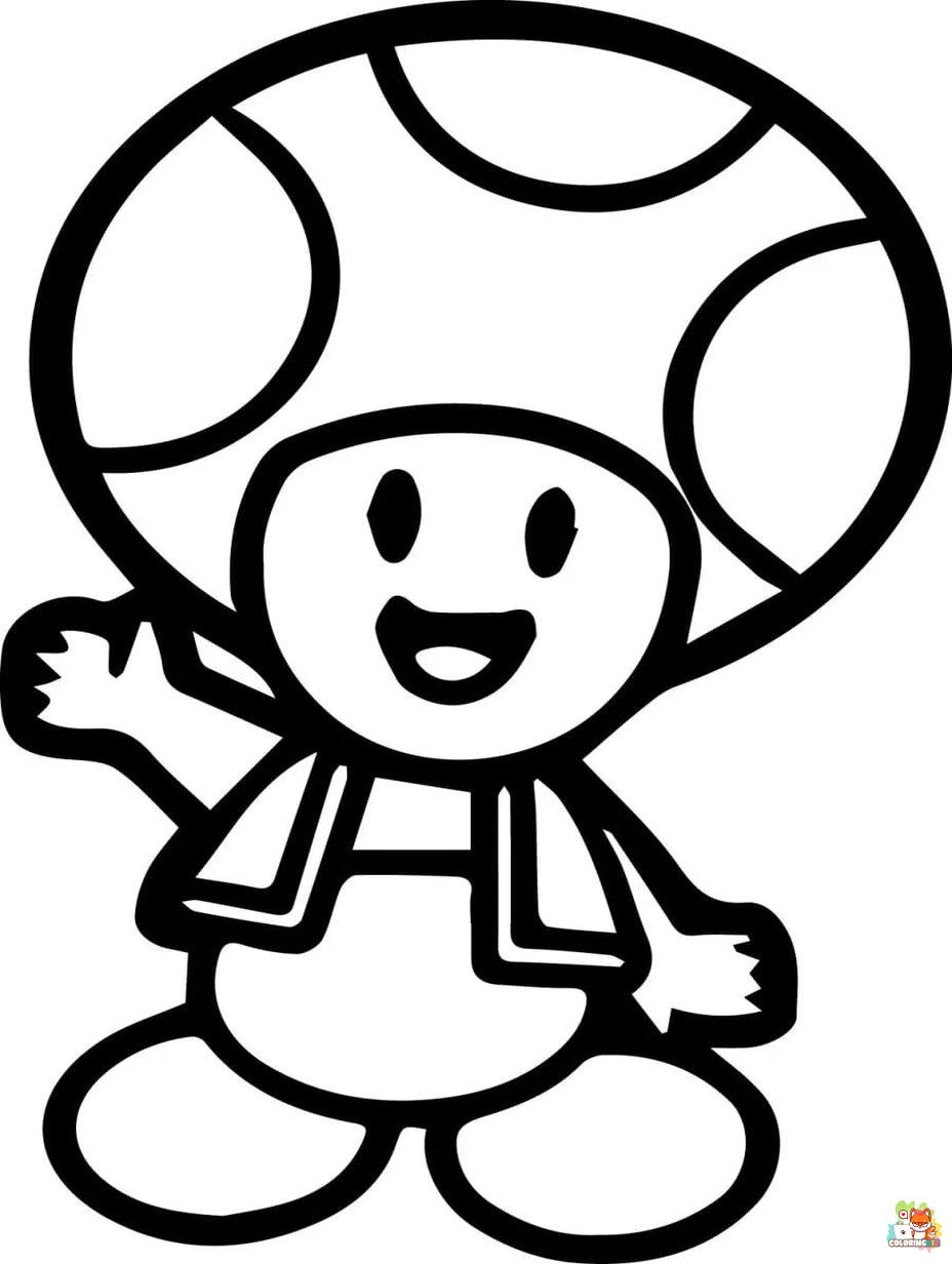Printable toad coloring sheets