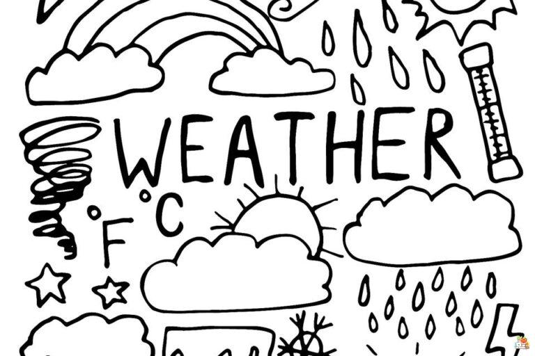 Printable weather coloring sheets