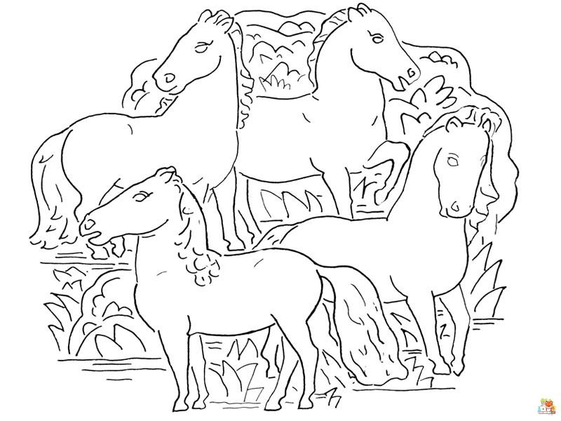 Printable wild horse coloring sheets