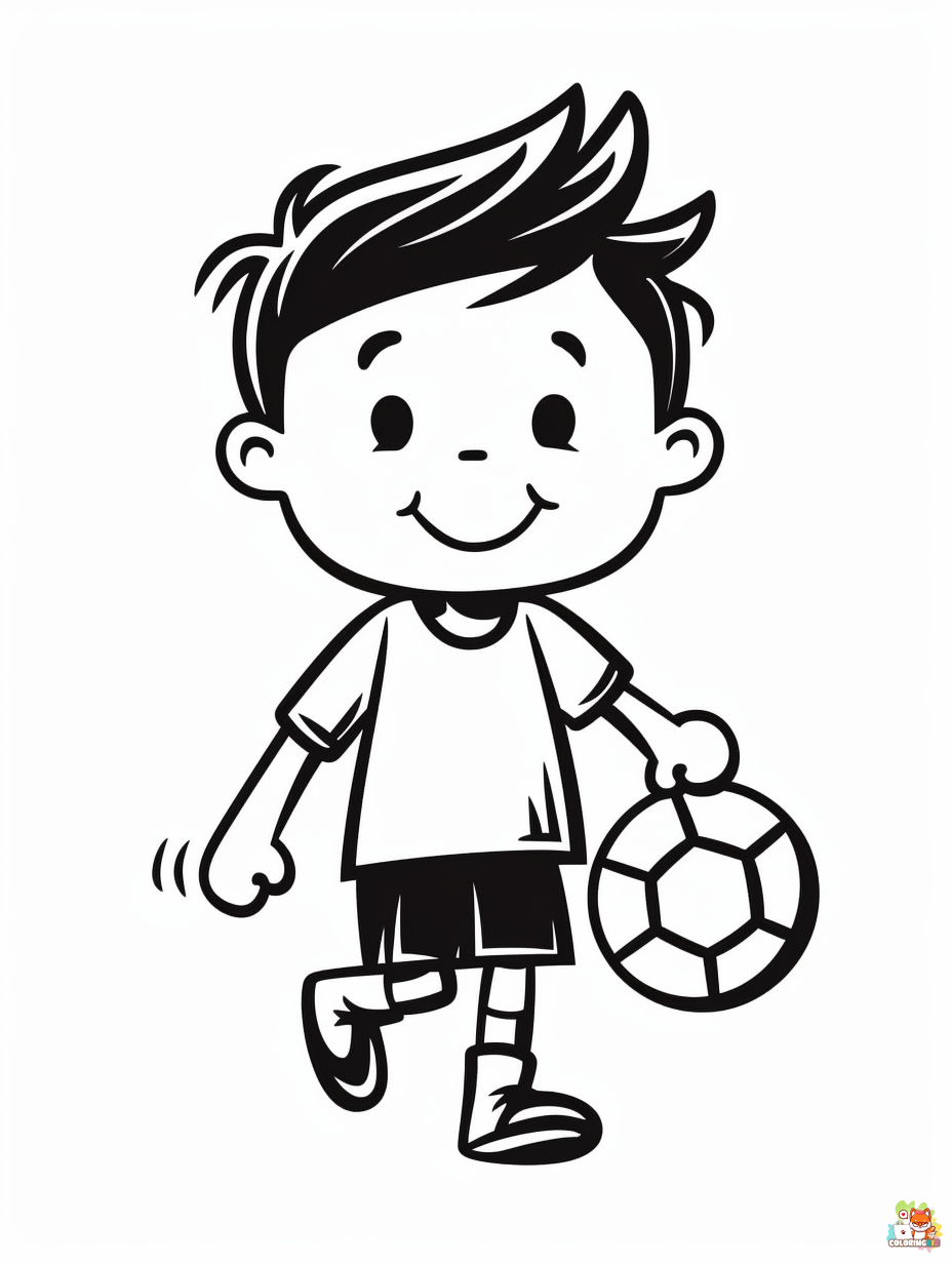 Soccer coloring pages free