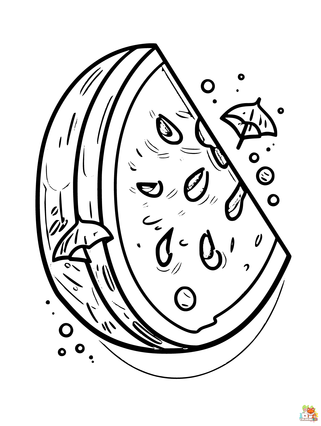 Watermelon coloring pages printable free