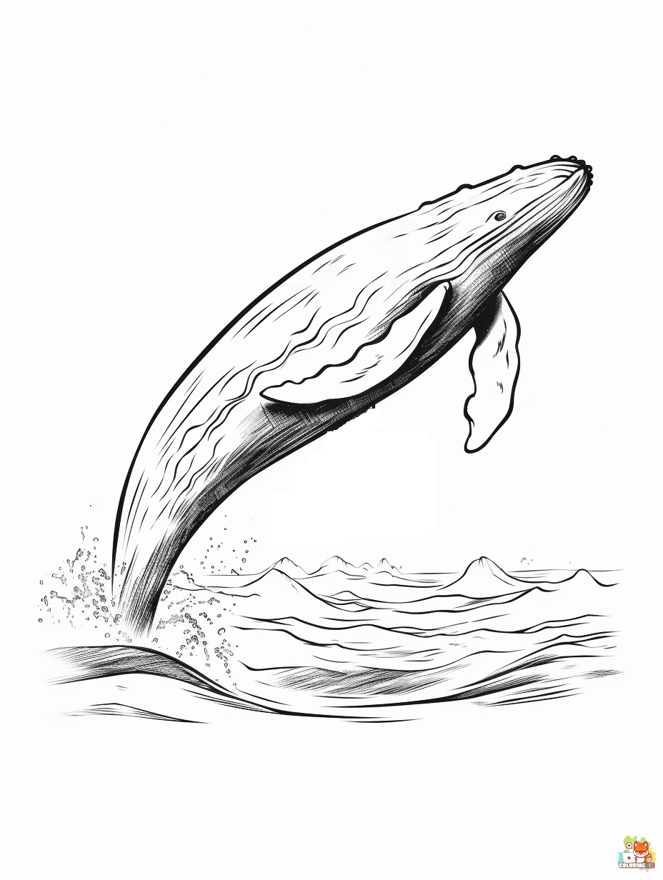 Whale coloring pages free