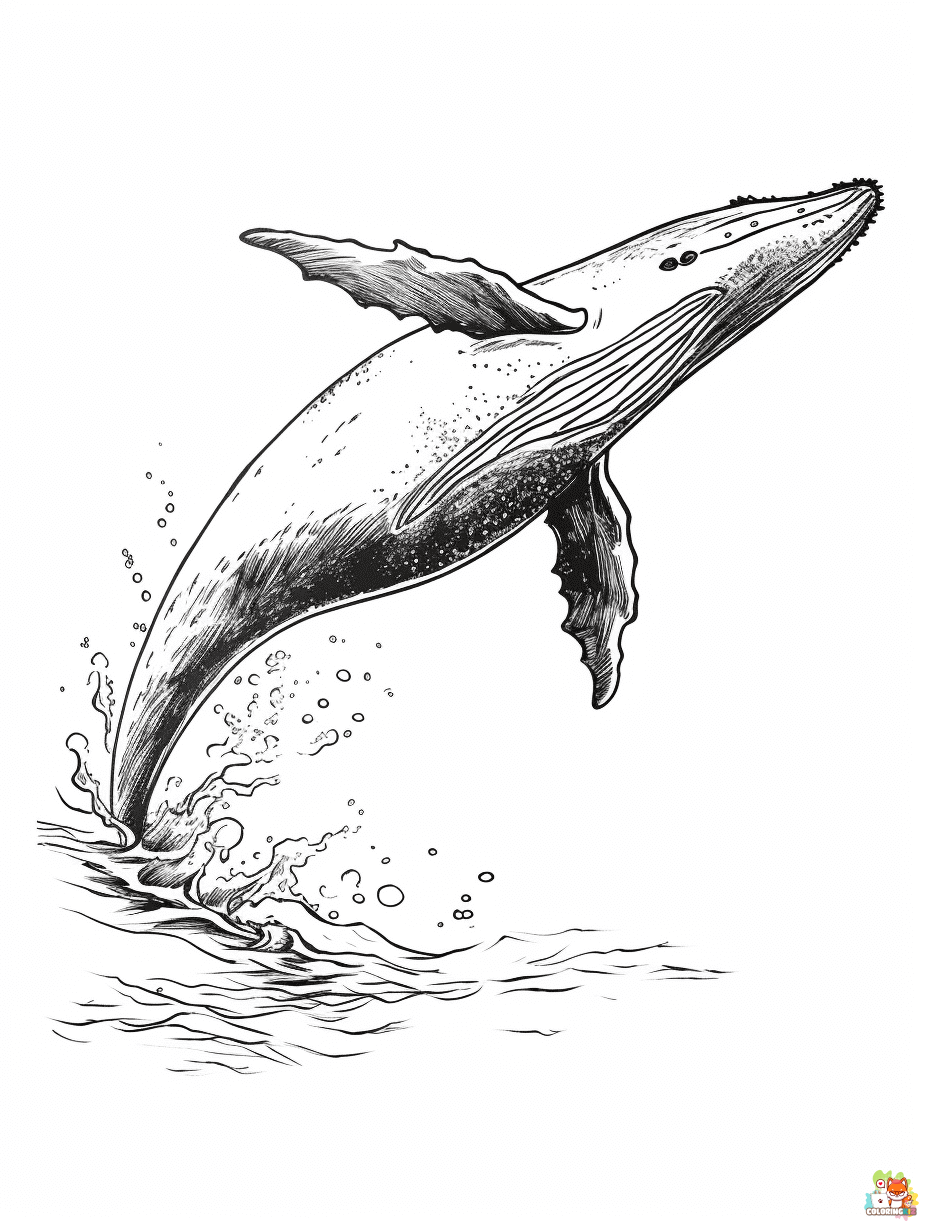 Whale coloring pages printable free