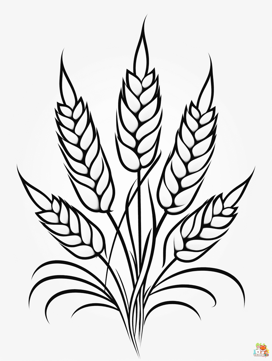Wheat Coloring Pages Free