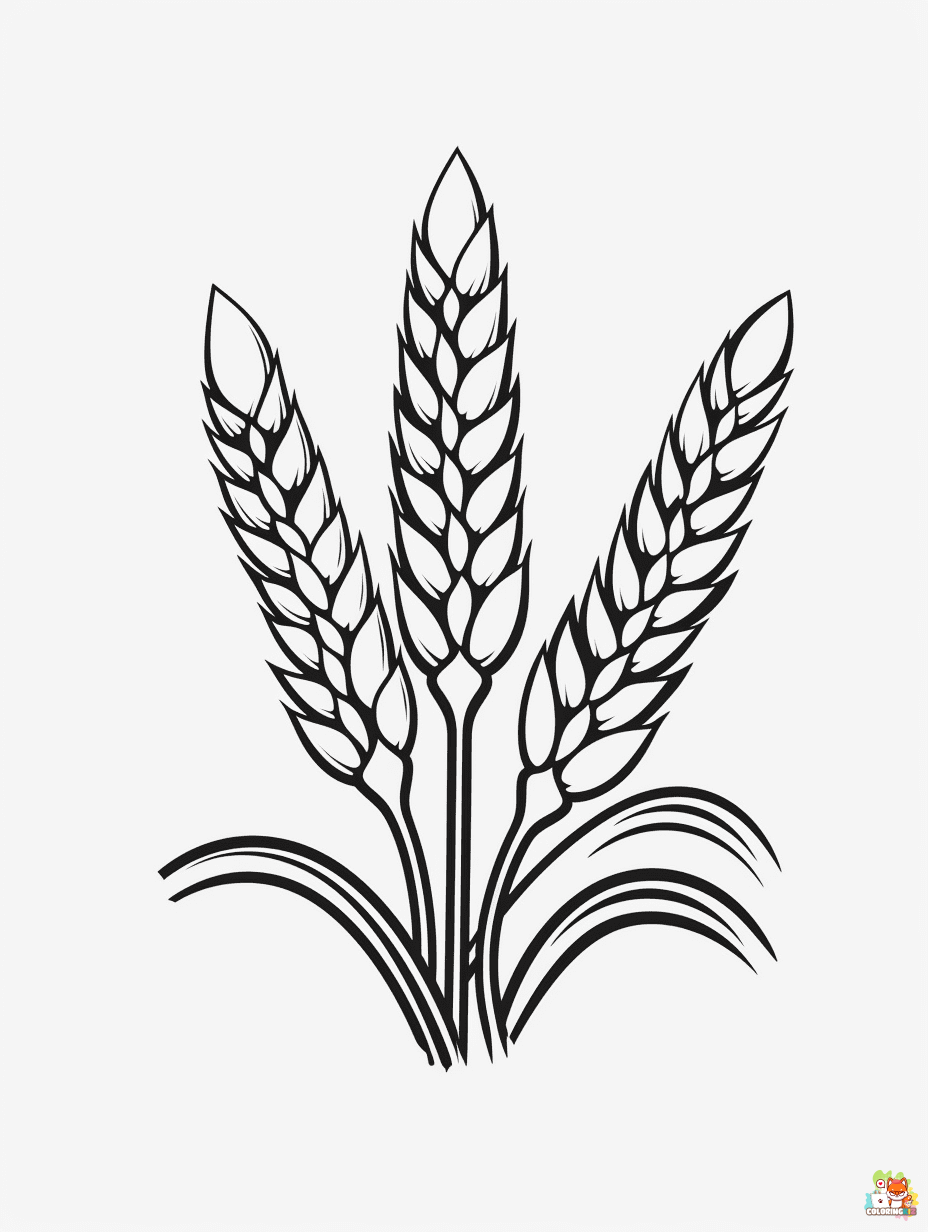 Wheat Coloring Pages to Print