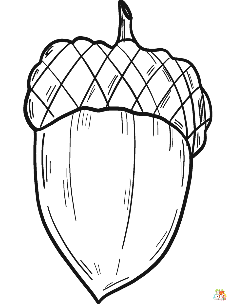 acorn coloring pages printable free