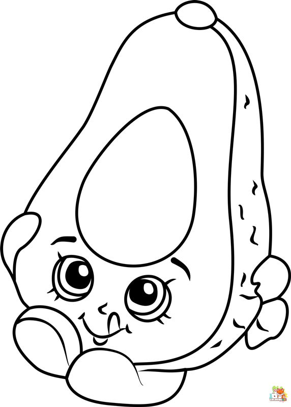 avocado coloring pages 4
