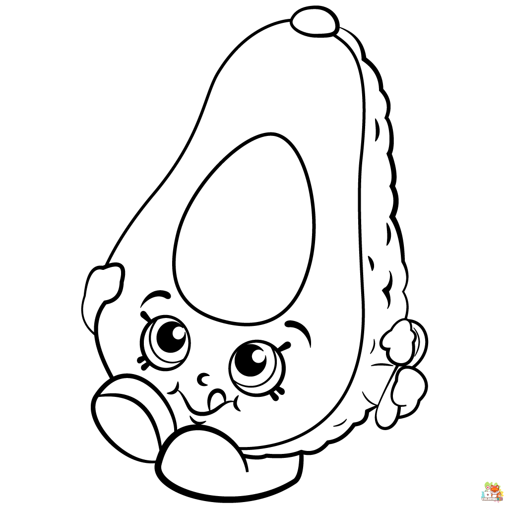 avocado coloring pages printable free