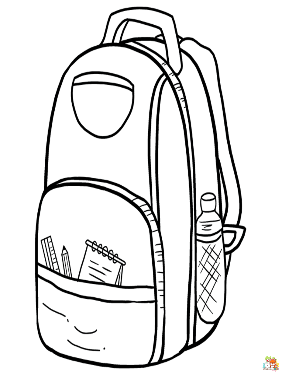 Fun and Educational Backpack Coloring Pages